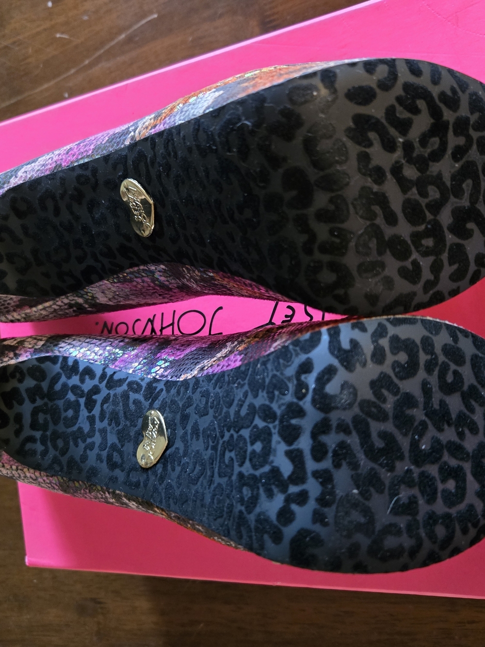 Betsey Johnson Bridgitt Metallic Multi-Color Snakeskin Platform Pumps - Picture 4 of 6